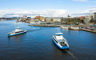 Västtrafik’s ferries over Göta River